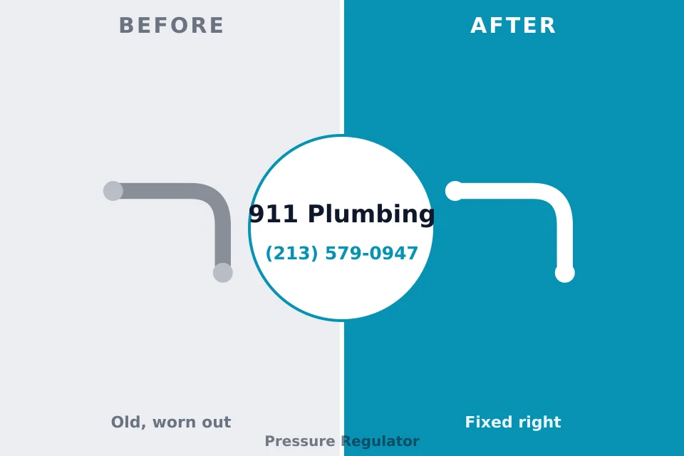 Before and after: plumbing repair Nevada City, CA
